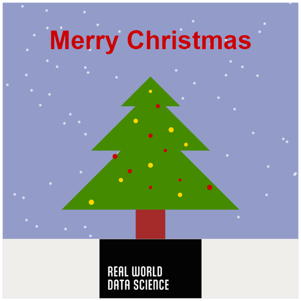 Purple square with white snowflakes and green tree in foreground. Tree is decorated with red and gold baubles of various sizes. Text over tree reads Merry Christmas. Under tree is a logo for the Global Business Services Today website.