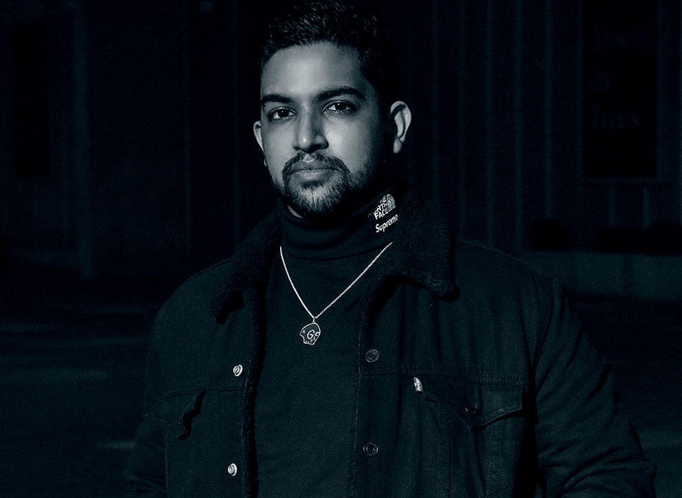 Black and white portrait photo of Sami Rahman. Photo supplied by Sami Rahman, used with permission.